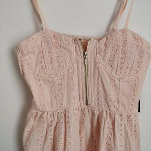 NEW Peach Coral Corset Dress Forever 21, Large